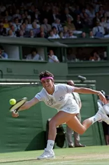 Images Dated 4th July 1991: Wimbledon Tennis. Men s: Andre Agassi v. David Wheaton