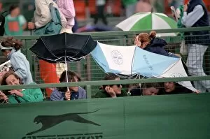 Images Dated 27th June 1989: Wimbledon Tennis. Weather Rain Pix. June 1989 89-3840-008