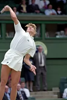 Images Dated 2nd July 1991: Wimbledon Tennis. Zina Garrison v. Steffi Graf. July 1991 91-4197-177