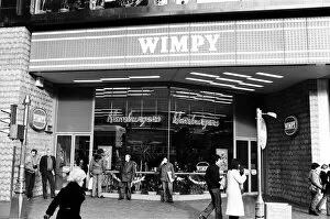 Wimpy restaurant, London's West End. 11th January 1981