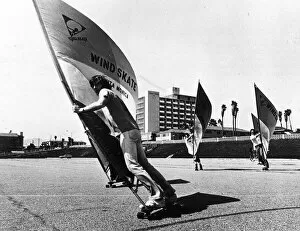 Images Dated 1st September 1977: Wind Skating in Santa Monica California in 1977