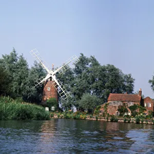 Windmill at Barton Broad, Norfolk. August 1967 Windmill at Barton Broad, Norfolk. August 1967