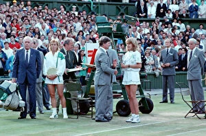 Images Dated 2nd July 1988: Winner Steffi Graf pictured right and Martina Navratilova