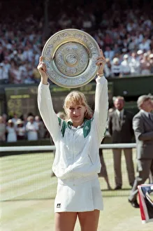Winners Trophy presented to Steffi Graf by Duchess of Kent After Her Victory in the Final Winners Trophy presented to Steffi Graf by Duchess of Kent After Her Victory in the Final