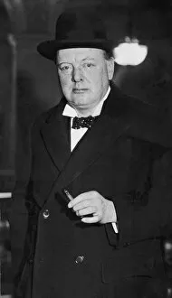 00363 Gallery: Winston Churchill, holding a cigar. May 1933