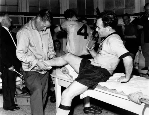 Wolvehampton Wanderers v Blackburn FA Cup Final 1960 In the dressing room after Wolvehampton Wanderers v Blackburn FA Cup Final 1960 In the dressing room after