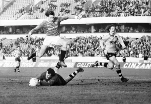 Wolverhampton Wanderers v. Manchester United. Feburary 1984 MF14-12-036 The final score Wolverhampton Wanderers v. Manchester United. Feburary 1984 MF14-12-036 The final score