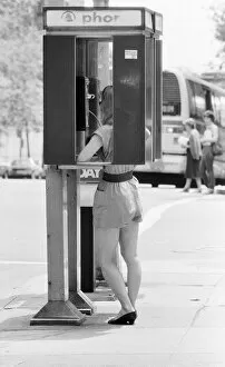 Images Dated 26th June 1984: Woman on Phone, New York, USA, June 1984