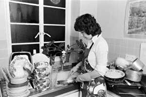 Images Dated 26th January 1979: A woman washing up - one of the many daily chores of a housewife. 26th January 1979