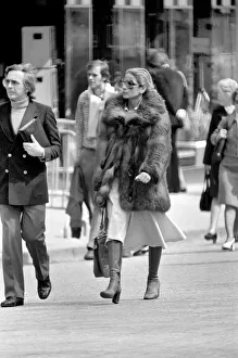 Women walking through the streets of Paris, France. April 1975 75-2099-014 Women walking through the streets of Paris, France. April 1975 75-2099-014