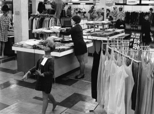 Womens fashion department Hanley Co-op , Town Road , 1970 Womens fashion department Hanley Co-op , Town Road , 1970