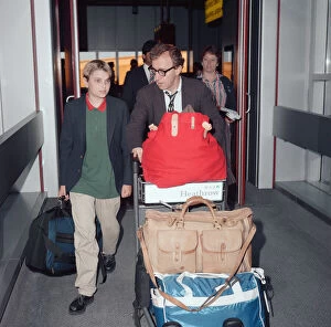 Woody Allen and Mia Farrows son Fletcher Previn at London Heathrow Airport