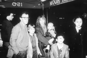 Woody Allen With Wife Mia Farrow And Family Woody Allen With Wife Mia Farrow And Family