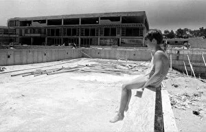 Images Dated 5th July 1971: Work going on at the Hotel Road Beach on Corfu that Skytours of London said would be