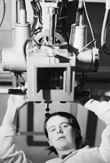 A worker at Newmarket hospital in Cambridge. Circa 1970s A worker at Newmarket hospital in Cambridge. Circa 1970s