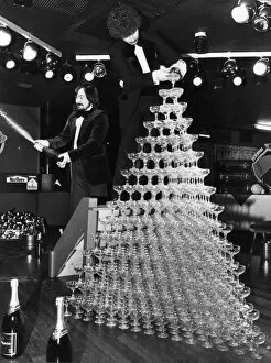 Images Dated 20th March 1980: The world champagne fountain goes pop at Rotters night club in Liverpool