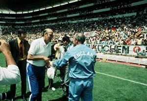 World Cup 1970 Helmut Schoen and Alf Ramsey England manager in tracksuit England West World Cup 1970 Helmut Schoen and Alf Ramsey England manager in tracksuit England West