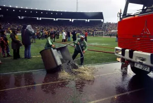Football Stadium Gallery: World Cup 1974 Group B West Germany v Poland Firemen