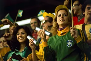 World Cup 1974 Scotland v Brazil brazil supporters World Cup 1974 Scotland v Brazil brazil supporters