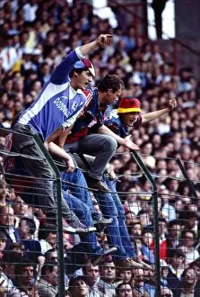 Images Dated 20th June 1982: World Cup 1982 W. Germany v Chile Fans climbing the fence