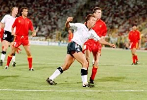 Images Dated 26th June 1990: World Cup 1990 Last 16 England 1 Belgium 0 After Extra time David Platt