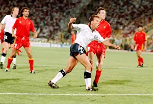 Images Dated 26th June 1990: World Cup 1990 Last 16 England 1 Belgium 0 After Extra time David Platt