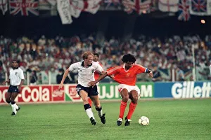 World cup 1990 Group F England 0 Holland 0 Mark Wright pulling World cup 1990 Group F England 0 Holland 0 Mark Wright pulling