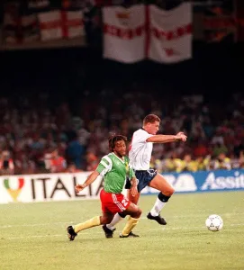 Images Dated 1st July 1990: World Cup 1990 Quarter Final England 3 Cameroon 2 after extra time