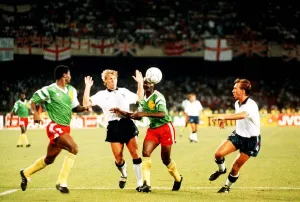 Images Dated 1st July 1990: World Cup 1990 Quarter Final England 3 Cameroon 2 after extra time