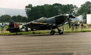 A World War Two RAF Spitfire pictured at the Wroughton Air Show. 30th August 1993 A World War Two RAF Spitfire pictured at the Wroughton Air Show. 30th August 1993