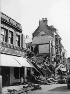 The wreckage of F W Woolworth Prince Street, Bridlington after a direct hit during a raid The wreckage of F W Woolworth Prince Street, Bridlington after a direct hit during a raid