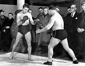 Wrestler Bert Assirati heavyweight champion of Great Britain. February 1947 P016868 Wrestler Bert Assirati heavyweight champion of Great Britain. February 1947 P016868
