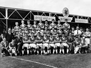 Team Gallery: Wrexham team 1959 -60. Players and officials. Front row L-R : D