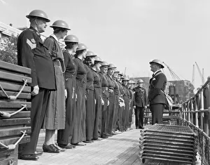 WW2 River Thames Emergency Service September 1939 Inspection line up on the banks WW2 River Thames Emergency Service September 1939 Inspection line up on the banks