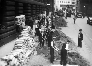 WW2 September 1939 Civilian filling sandbags WW2 WW2 WW2 WW2 September 1939 Civilian filling sandbags WW2 WW2 WW2