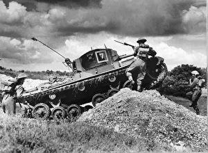 WW2 Training the Home Guard July 1941 Home Guard attacking a tank put out WW2 Training the Home Guard July 1941 Home Guard attacking a tank put out