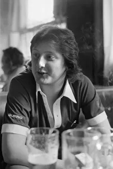 Images Dated 20th May 1978: Twenty One year old British darts player Eric Bristow relaxing with a paint at his local