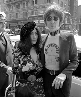 Images Dated 2nd November 2012: Yoko Ono launches her new book 'Grapefruit'accompanied by her husband