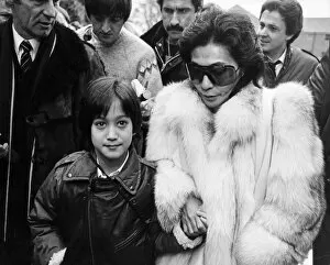 Images Dated 24th January 1984: Yoko Ono and her son Sean Lennon visit Liverpool. On this 1984 visit