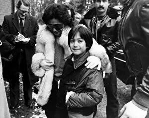 Images Dated 24th January 1984: Yoko Ono and her son Sean Lennon visit Strawberry Field in Liverpool. 24th January 1984