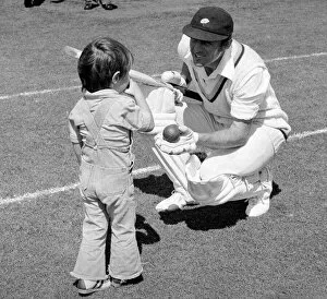 Images Dated 6th August 1978: Yorkshire and England cricketer Geoffrey Boycott holding a bat