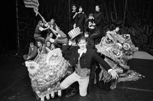 Images Dated 14th February 1991: Young actors at Shelley High School are aiming for a hat-trick of drama successes with