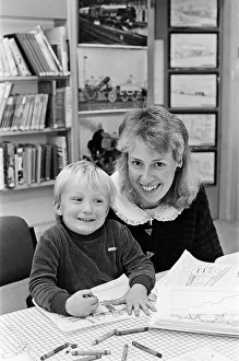 Young Ben Astin, of Dalton, gets a helping hand from his mother, Mrs Helen Astin Young Ben Astin, of Dalton, gets a helping hand from his mother, Mrs Helen Astin