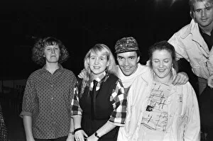 Images Dated 7th December 1984: Six young ladies met Spandau Ballet at Wembley Area, part of their prize in a Daily