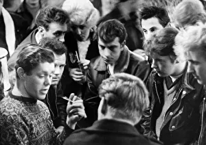 Young riders discuss the role of the motor cycle. May 1964 Young riders discuss the role of the motor cycle. May 1964