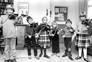 Images Dated 1st October 1982: Young violinists getting in some practice in October 1982