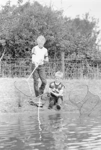 Youngsters Danny Woodhouse and Ian Mannering seen here fishing Youngsters Danny Woodhouse and Ian Mannering seen here fishing