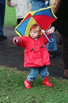 Images Dated 29th September 1996: Youngsters dressed for the wet weather during the Great Toddle for Children in Need at