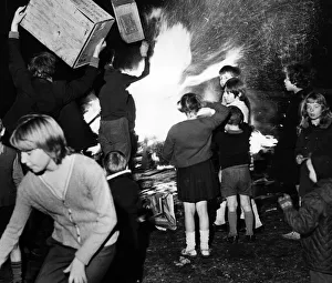 Entertaniment Gallery: Youngsters enjoying Guy Fawkes Night. Circa 1975