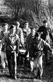 Images Dated 19th November 1987: Youngsters found more then hidden treasure during a day of adventure in the woods